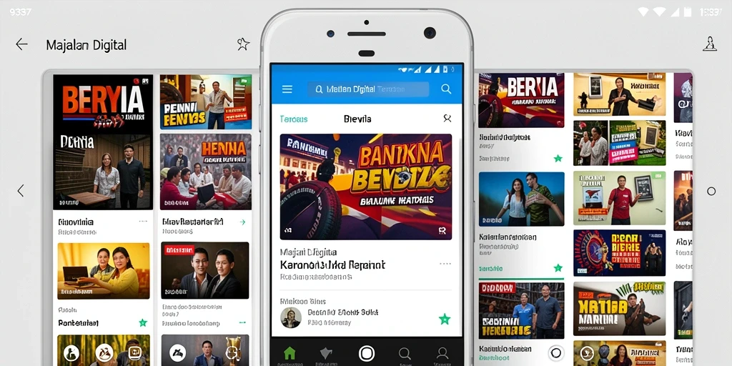 Tampilan antarmuka aplikasi Majalah Digital 93337 yang menarik