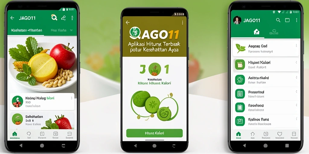 Antarmuka JAGO11 yang intuitif dan mudah digunakan untuk menghitung kalori.