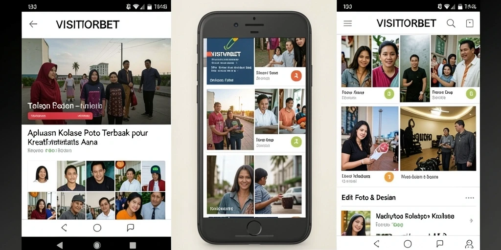 Antarmuka intuitif VISITORBET untuk kolase foto yang kreatif.